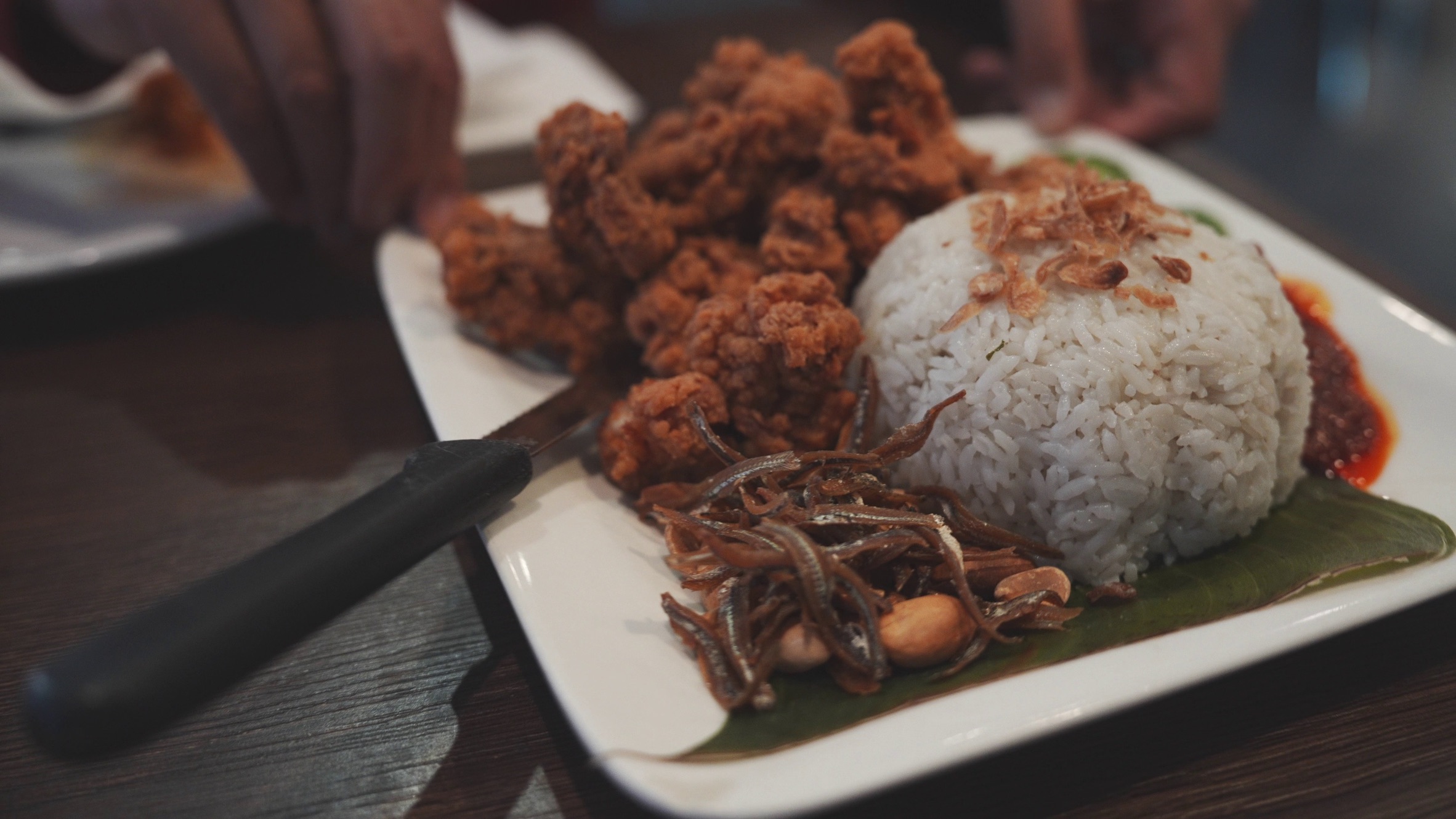 Nasi Lemak Popcorn Chicken at Singkawang Cafe