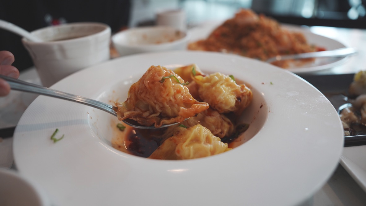 Shrimp Wonton w/ House Sauce at Crystal Palace