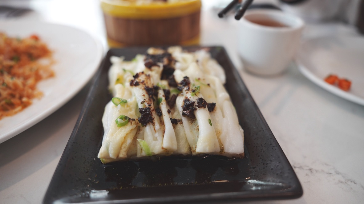 Rice Noodle with Truffle & Egg at Crystal Palace