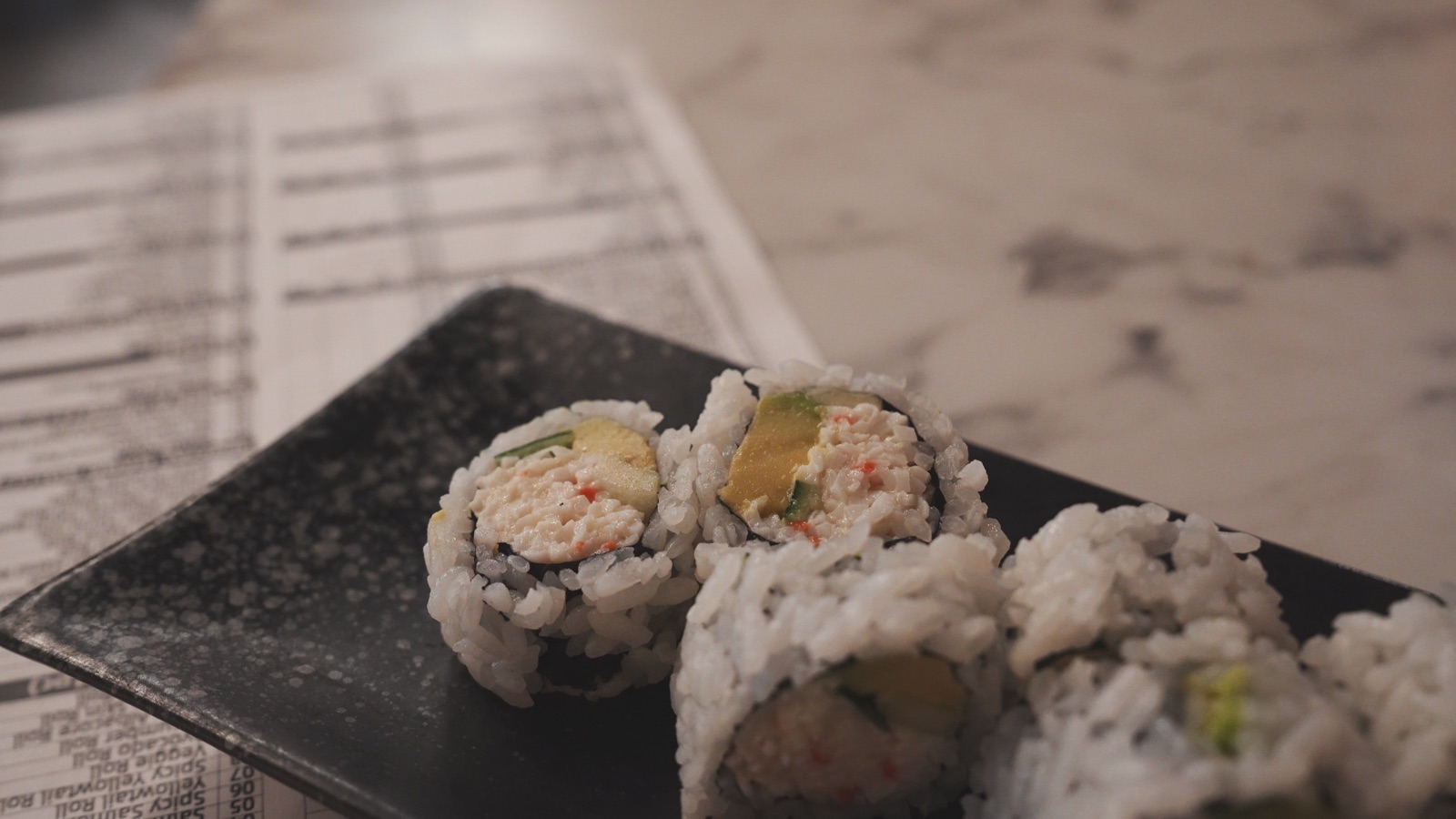 California Roll at AYCE Mabu Sushi