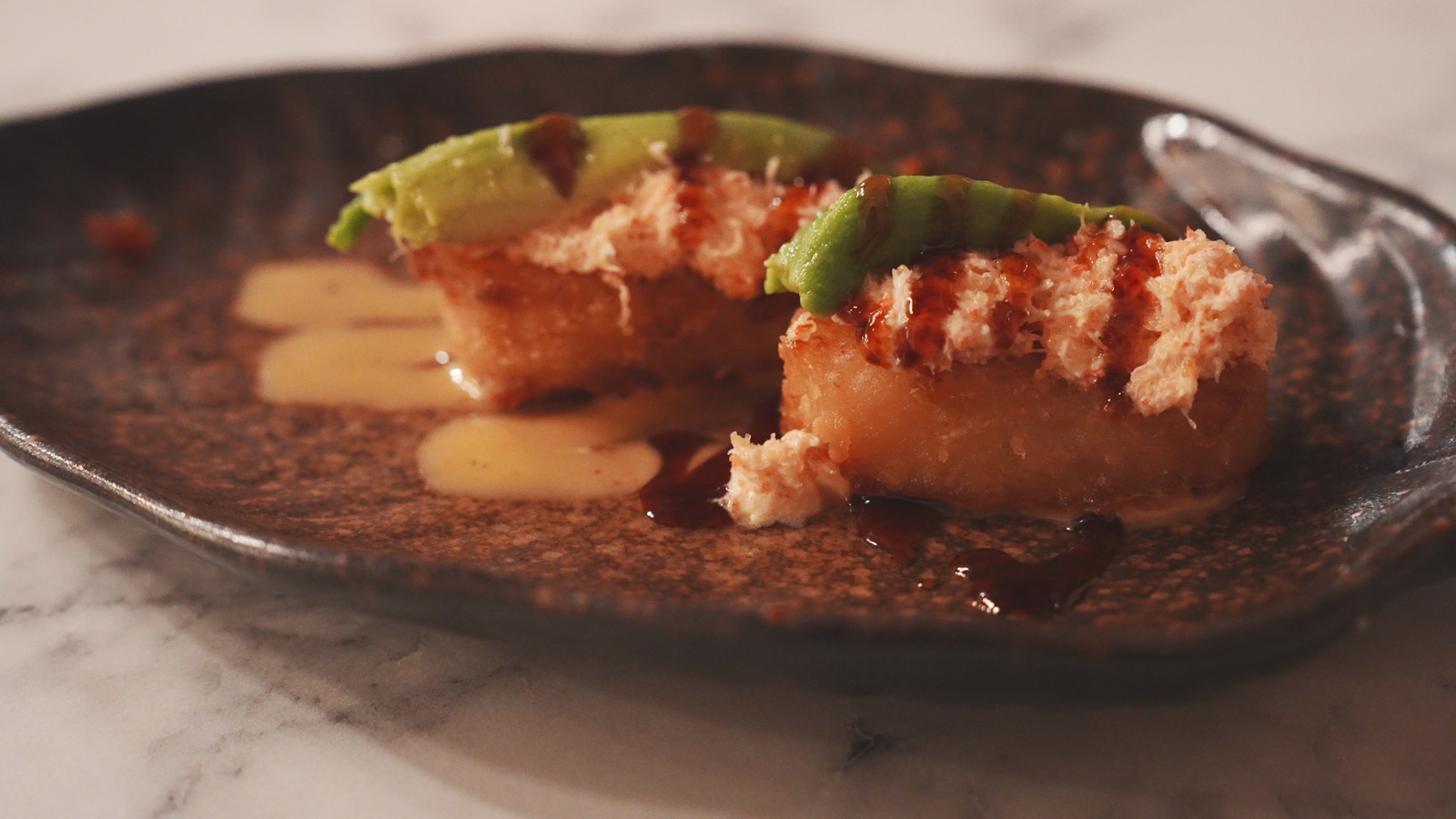 Snow Crab Crispy Rice at AYCE Mabu Sushi