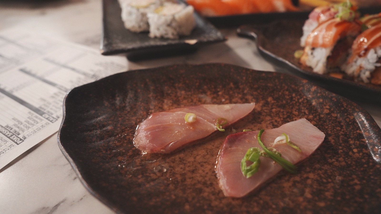 Yellowtail Sashimi at AYCE Mabu Sushi
