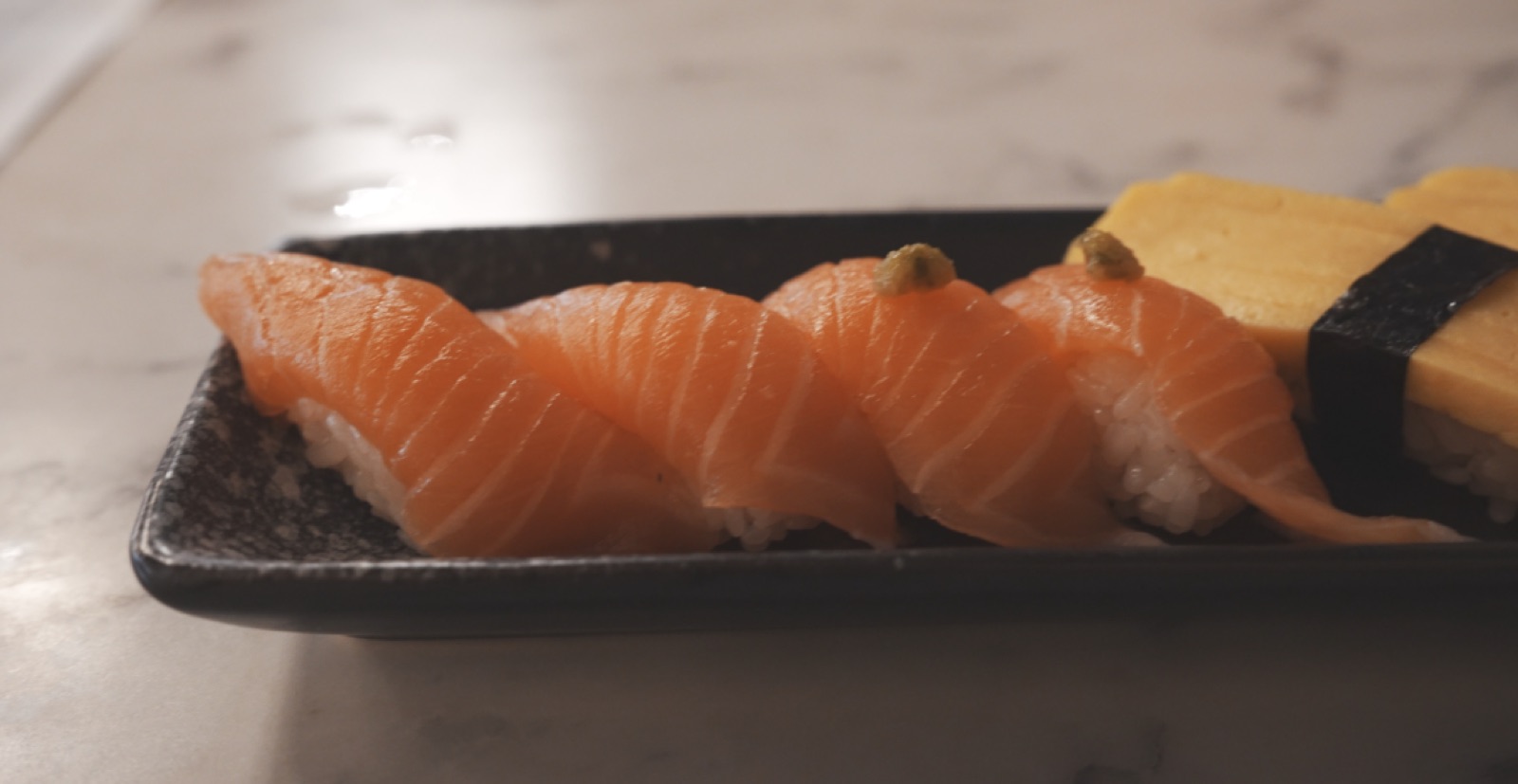 Yuzu Salmon Nigiri at AYCE Mabu Sushi