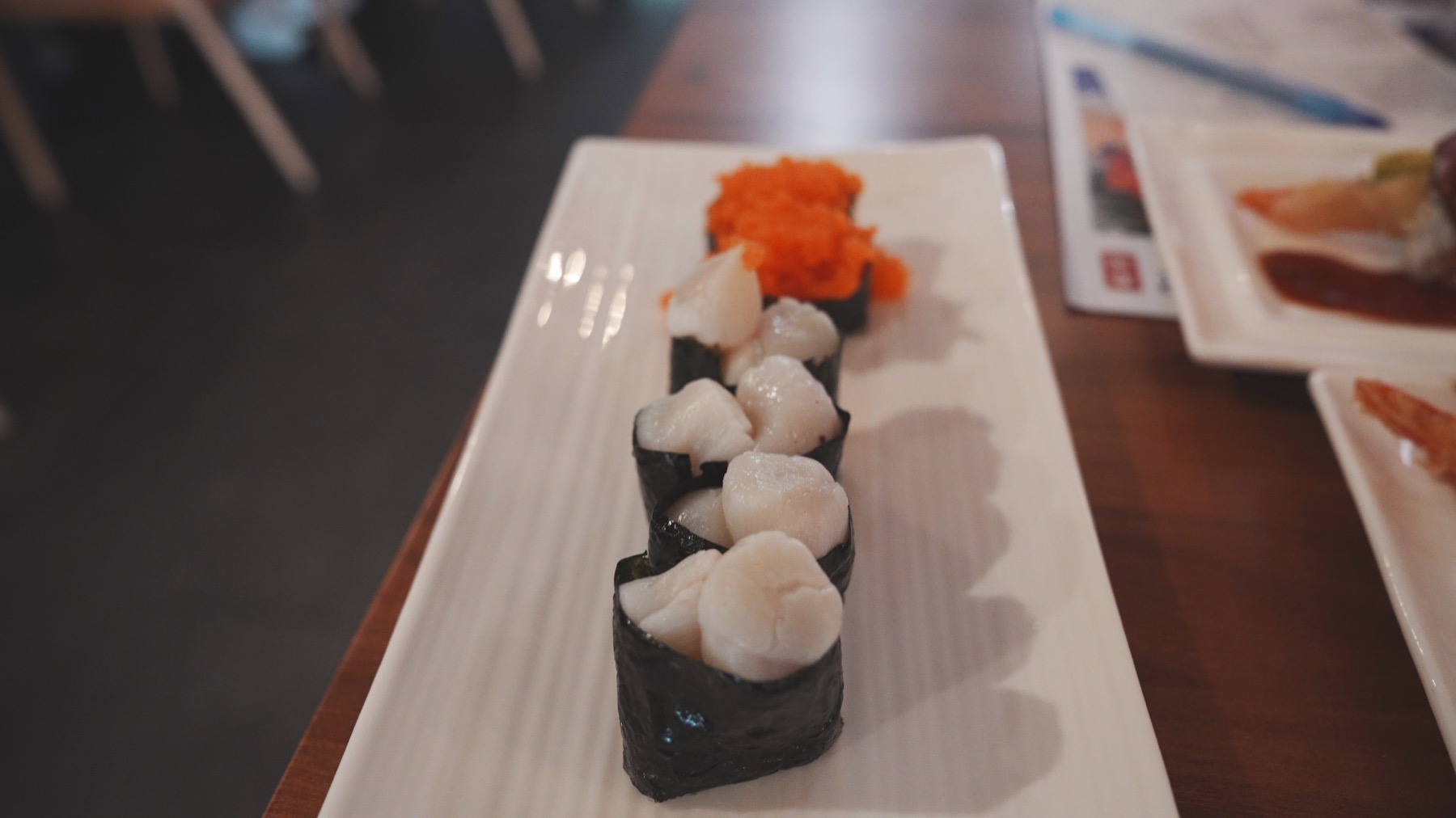 Bay Scallop Sushi at Dozo Sushi & Bar