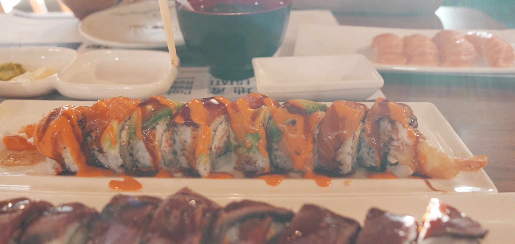 Specialty Roll Spread at Dozo Sushi & Bar