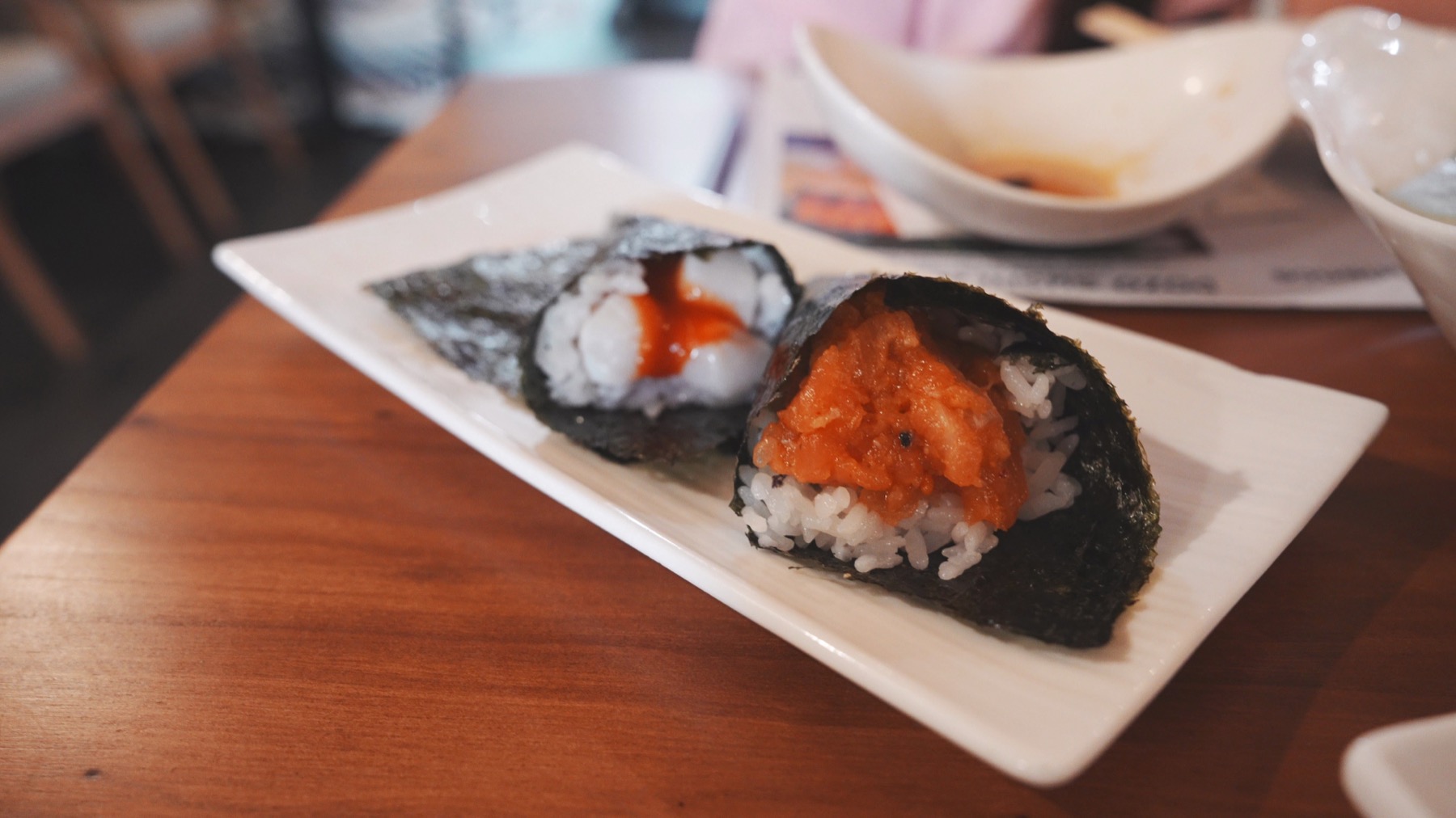 Spicy Salmon Hand Roll at Dozo Sushi & Bar
