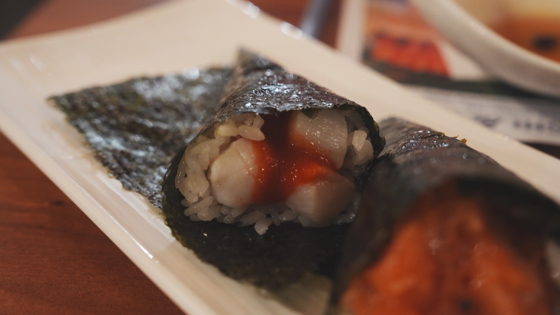 Spicy Scallop Hand Roll at Dozo Sushi & Bar