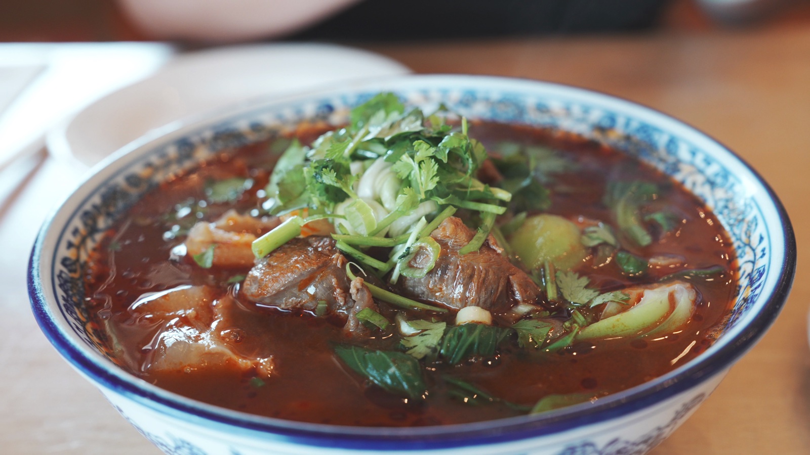 House Special Beef Noodle Soup with Tendon at Jiao Zi Bao