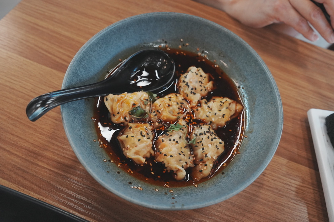 Spicy Pork & Shrimp Wontons at Nandao Rice & Noodle