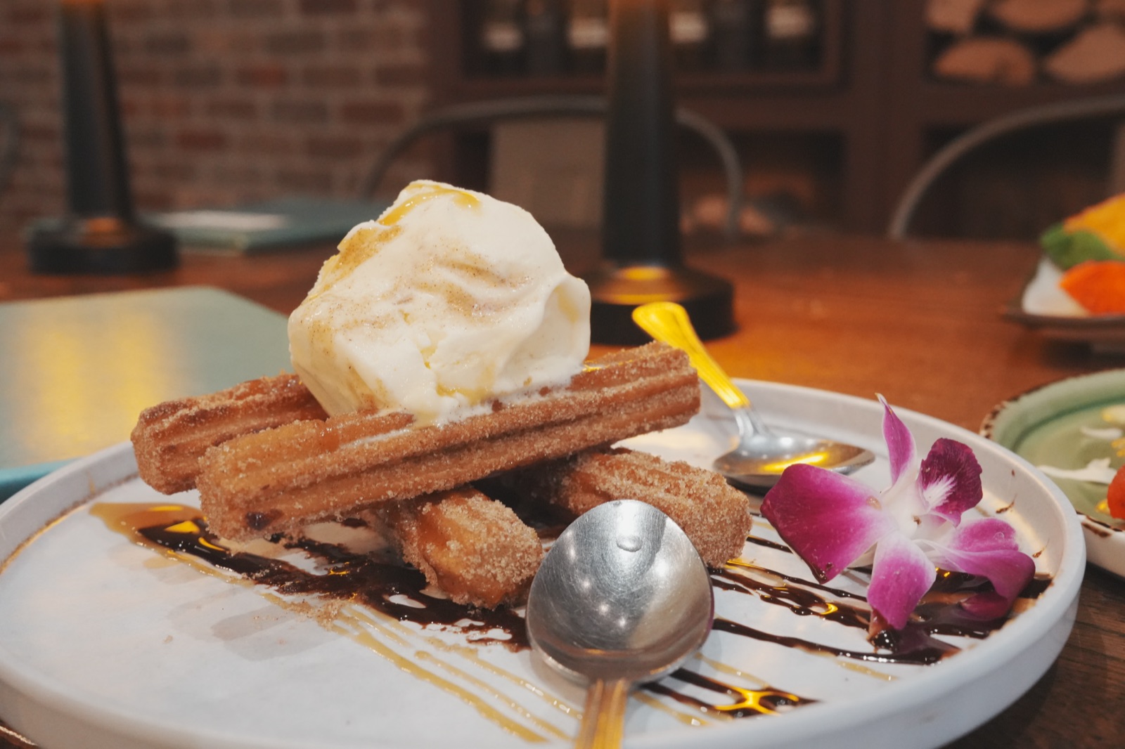 Warm Churros & Ice Cream at OMA Mexican Craft Kitchen