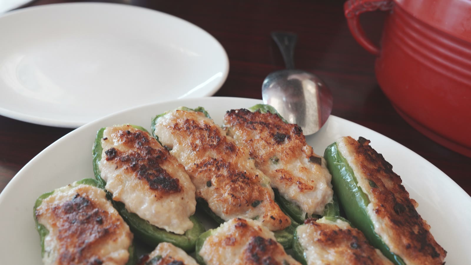 Fish Paste Stuffed Peppers at Ruby B.B.Q. Food