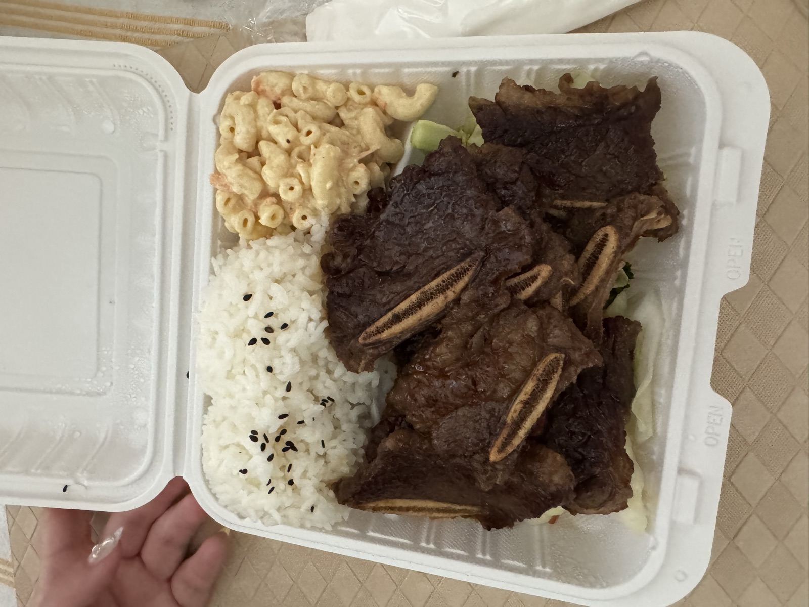 Short Rib Plate at TK Cafe & Hawaiian BBQ